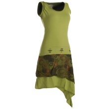 Vishes Ärmelloses asymmetrisches Lagenlook Zipfelkleid hellgrün 50