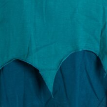 Vishes Ärmellose Zipfeltunika im Lagenlook mit seitlicher Schnürung aus Biobaumwolle türkis 34