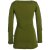 Vishes Langärmlige, einfarbige Tunika aus Biobaumwolle mit Schürung und Kängurutaschen olive 38-40