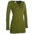 Vishes Langärmlige, einfarbige Tunika aus Biobaumwolle mit Schürung und Kängurutaschen olive 38-40