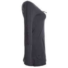 Vishes Langärmlige, einfarbige Tunika aus Biobaumwolle mit Schürung und Kängurutaschen schwarz 32-34