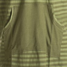 Vishes Gestreiftes Longsleeve Hoodie Shirt mit Kängurutasche und Kapuze olive 56