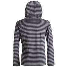 Vishes Gestreiftes Longsleeve Hoodie Shirt mit Kängurutasche und Kapuze olive 56