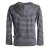 Vishes Gestreiftes Longsleeve Hoodie Shirt mit Kängurutasche und Kapuze grau 58