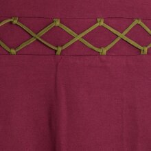 Vishes Asymmetrisches Kleid ohne Ärmel - Beinausschnitt Gürtel-Schnürung dunkelrot 34