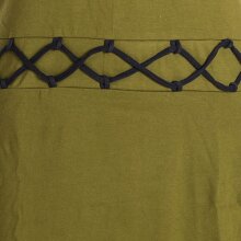 Vishes Asymmetrisches Kleid ohne Ärmel - Beinausschnitt Gürtel-Schnürung olive 34