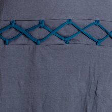 Vishes Asymmetrisches Kleid ohne Ärmel - Beinausschnitt Gürtel-Schnürung grau 40