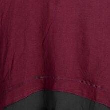 Vishes Lagenlook Trägerkleid Organic Cotton mit Zipfeln dunkelrot 32-34