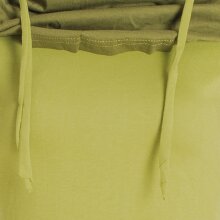 Vishes Zweifarbiges langarm Elfen Zipfelkleid aus Biobaumwolle mit Schalkragen hellgrün 44