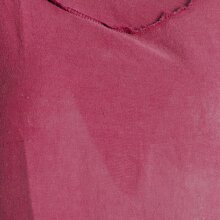 Vishes Armloses einfarbiges Lagenlook Zipfelkleid aus Baumwolle im used Look dunkelrot 42