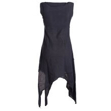 Vishes Armloses einfarbiges Lagenlook Zipfelkleid aus...