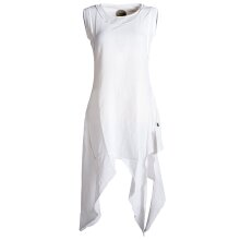 Vishes Armloses einfarbiges Lagenlook Zipfelkleid aus...