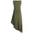 Vishes Ärmelloses lagenlook Kleid aus Baumwolle zum Hochbinden olive 38-40