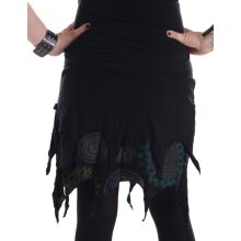 Vishes Lagenlook Zipfel Minirock aus Baumwolle bedruckt...