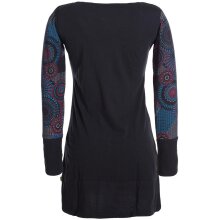 Vishes Langärmliges Lagenlook Kleid mit Mandala...