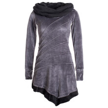 Vishes Langärmliges asymmetrisches patchwork...