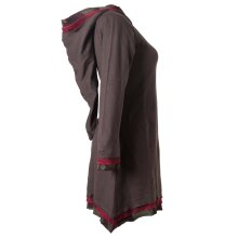 Vishes warmes Kleid Tunika Minikleid Zipfelkapuze Hoody...
