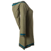Vishes warmes Kleid Tunika Minikleid Zipfelkapuze Hoody...