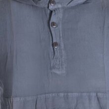 Vishes Herren Kapuzen-Hemd Fischerhemd aus weicher Baumwolle grau 52