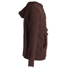 Vishes Herren Kapuzen-Hemd Fischerhemd aus weicher Baumwolle braun 46