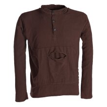 Vishes Herren Kapuzen-Hemd Fischerhemd aus weicher...