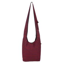 Vishes Gestreifte Unisex Beuteltasche aus Nepal aus grob...