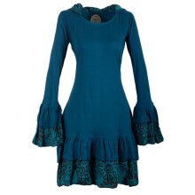 Vishes Lagenlook Langarm Elfenkleid mit Zipfelkapuze und...