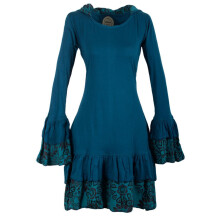 Vishes Lagenlook Langarm Elfenkleid mit Zipfelkapuze und...