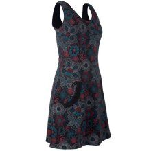 Vishes Ärmelloses Blumenkleid aus Baumwolle mit Taschen schwarz 36-38