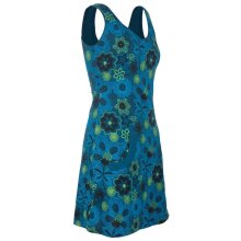 Vishes Ärmelloses Blumenkleid aus Baumwolle mit Taschen türkis 42
