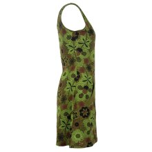 Vishes Ärmelloses Blumenkleid aus Baumwolle mit Taschen olive 48