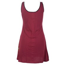 Vishes Ärmelloses Blumenkleid aus Baumwolle mit weitem Ausschnitt dunkelrot 48