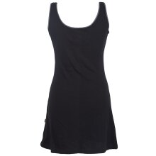 Vishes Ärmelloses Blumenkleid aus Baumwolle mit weitem Ausschnitt schwarz 50