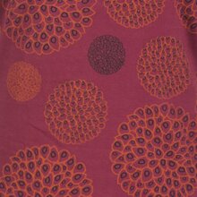 Vishes Langarm Baumwollkleid mit Zipfelkapuze und Taschen dunkelrot 48