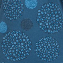 Vishes Langarm Baumwollkleid mit Zipfelkapuze und Taschen türkis 46