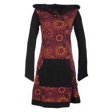 Vishes Kapuzenkleid aus Baumwolle mit Kangurutasche und...