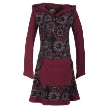 Vishes Kapuzenkleid aus Baumwolle mit Kangurutasche und...