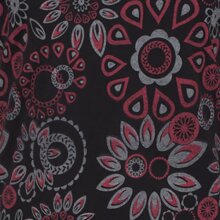 Vishes Kapuzenkleid aus Baumwolle mit Kangurutasche und Blumen schwarz 44