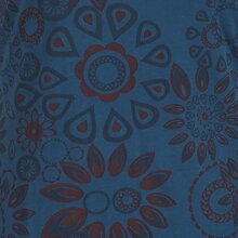 Vishes Kapuzenkleid aus Baumwolle mit Kangurutasche und Blumen türkis 42