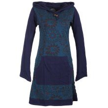 Vishes Kapuzenkleid aus Baumwolle mit Kangurutasche und...