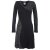 Vishes Asymmetrisches Damen Lagenlook Kleid Baumwolle mit Spitze bedruckt schwarz 44