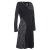 Vishes Asymmetrisches Damen Lagenlook Kleid Baumwolle mit Spitze bedruckt schwarz 44