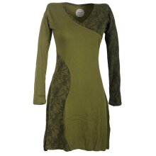 Vishes Asymmetrisches Damen Lagenlook Kleid Baumwolle mit...