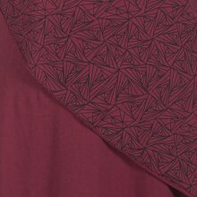 Vishes Langes Asymmetrisches Damen Lagenkleid aus Baumwolle dunkelrot 42