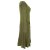 Vishes Langes Asymmetrisches Damen Lagenkleid aus Baumwolle olive 42