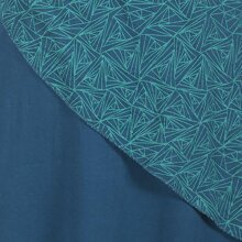 Vishes Langes Asymmetrisches Damen Lagenkleid aus Baumwolle türkis 46-48