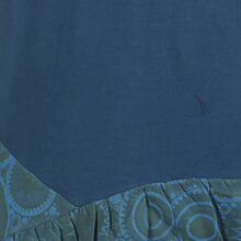 Vishes Damen Langarm Mandala Rüschenkleid mit Kapuzenschal türkis 34