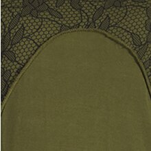 Vishes Langarm Lagenlookkleid aus Baumwolle mit Zipfelkapuze olive 40