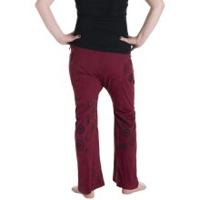 Vishes Haremshose Jersey Baumwolle dunkelrot 42