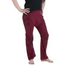 Vishes Haremshose Jersey Baumwolle dunkelrot 44